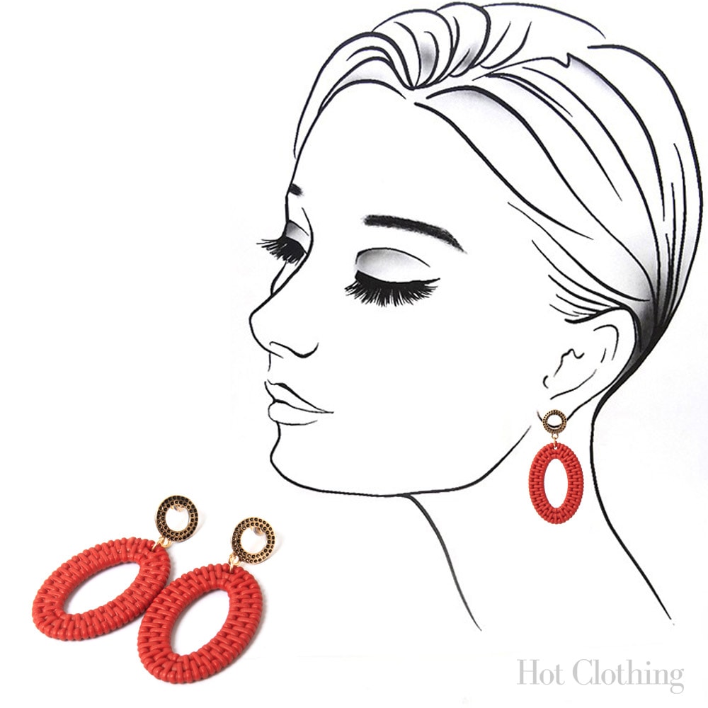 ラフィア ジオシェイプ ドロップ ピアス【LA★インポート】 -la-wtw-31ed2297