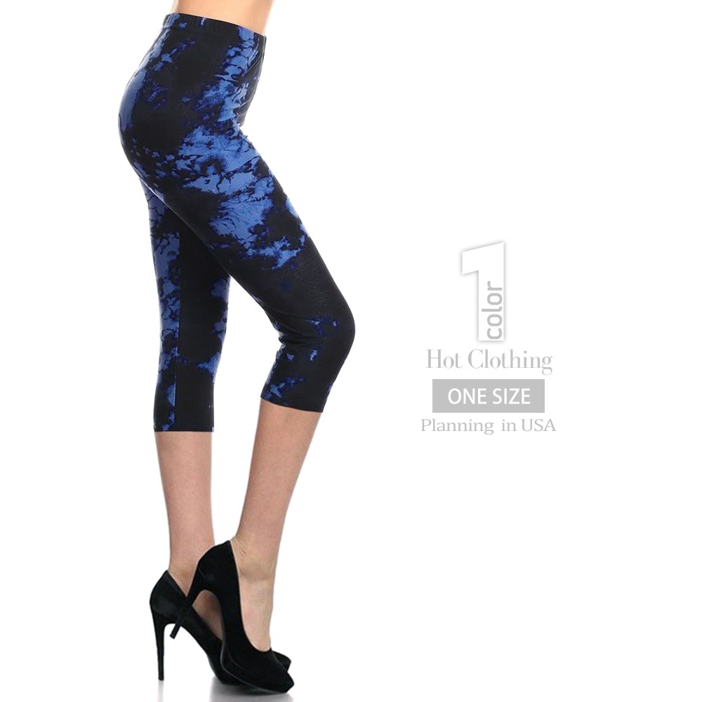 タイダイプリント　カプリレギンス 七分丈　Leggings Depot ピーチスキン 【LA★インポート】 -la-lvi-pt195