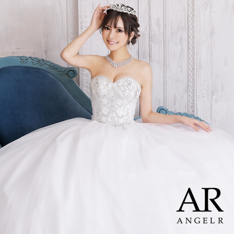 AngelR /アッパー/ビジュー/ラメ/ウェディング/バースデイ/ドレス /エンジェルアール  AR22102
