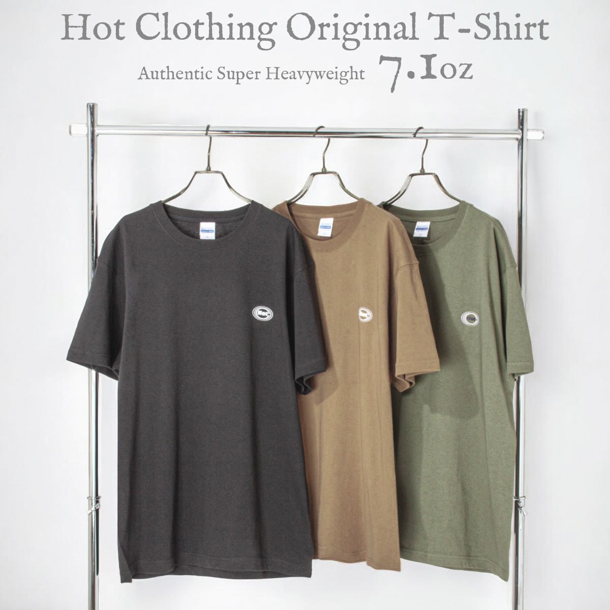 Hot First Mark ロゴTシャツ スーパーヘヴィーウェイト 7.1オンス オーセンティック United Athle ユニセックス HotClothing ホットクロッシング ロゴプリント -hot-t425201-mc
