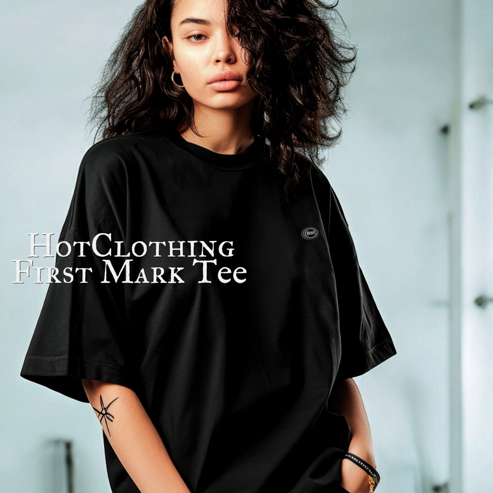 Hot First Mark ロゴTシャツ プレミアム Tシャツ 6.2オンス  United Athle ユニセックス HotClothing ホットクロッシング ロゴプリント -hot-t594201-mc