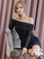 【Angel R/エンジェルアール】オフショルダー ロングスリーブ タイトミニドレス/キャバドレス【AR25851】【AR ドレス】|ミニドレス|AngelR エンジェルアール　高級キャバドレス　