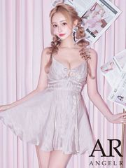 【Angel R/エンジェルアール】キャバドレス ノースリーブ レースアップ パール ビジュー フレアミニドレス マイクロミニ AR25234【AR ドレス】|ミニドレス|AngelR エンジェルアー