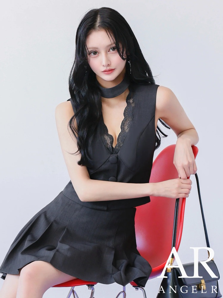 今季定価3万AngelR バストカットワンショルダースタイル盛れ高級キャバ
