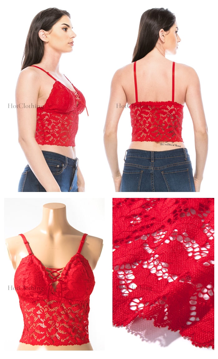 シアーレース クロップトップ ブラレット シンプル ノンワイヤー