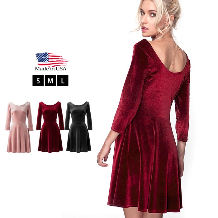 ベルベットフレアワンピース 顕様 ベルベットフレアワンピース