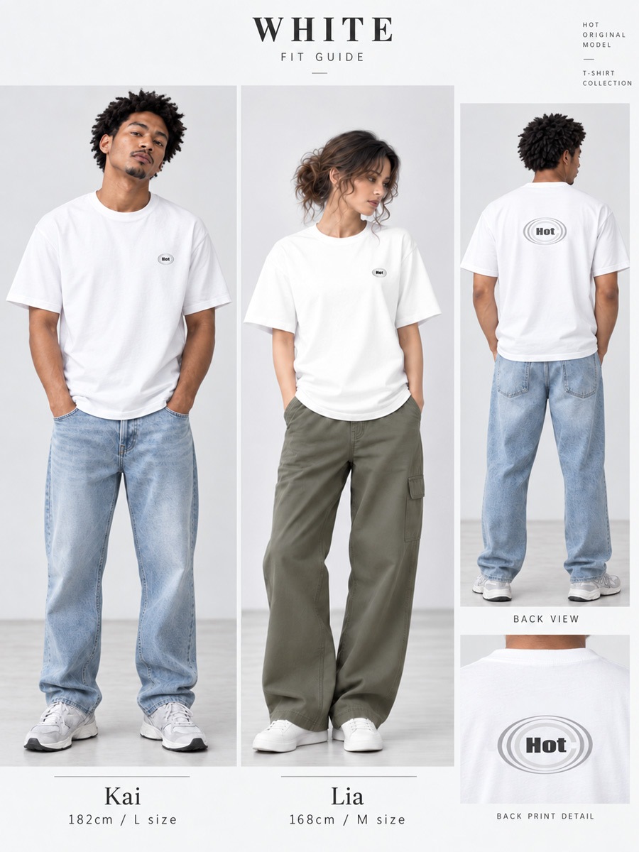 [HotClothing Original] Hot First Mark ロゴTシャツ 6.2オンス プレミアムTシャツ United Athle ユニセックス メンズ レディース hot-t594201-mc