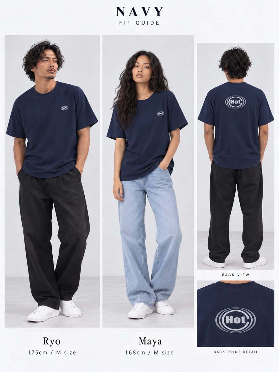 [HotClothing Original] Hot First Mark ロゴTシャツ 6.2オンス プレミアムTシャツ United Athle ユニセックス メンズ レディース hot-t594201-mc