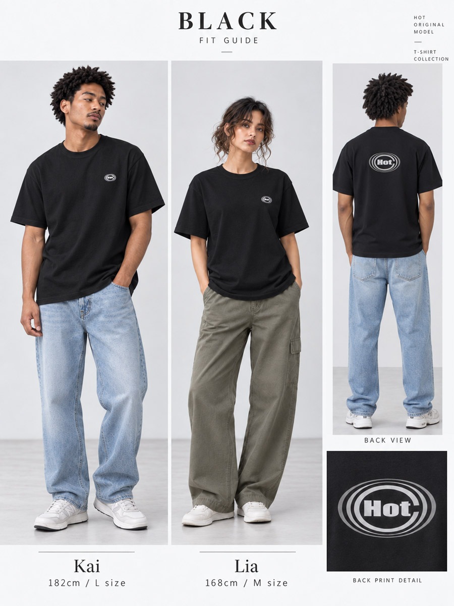 [HotClothing Original] Hot First Mark ロゴTシャツ 6.2オンス プレミアムTシャツ United Athle ユニセックス メンズ レディース hot-t594201-mc