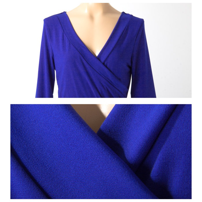 ◼︎カシュクールワンピース（七分袖）◼︎ 楽天市場】七分袖 カシュクール マキシ丈 ワンピース ゼブラ柄