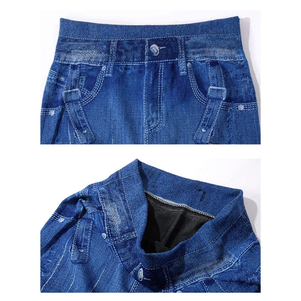[HotClothing Import]  ローズプリント 花柄  デニムプリント レギンス スーパーストレッチ スキニーパンツ ジェギンス スリムパンツ S M L 大きいサイズ [即日発送] cpt-25002 