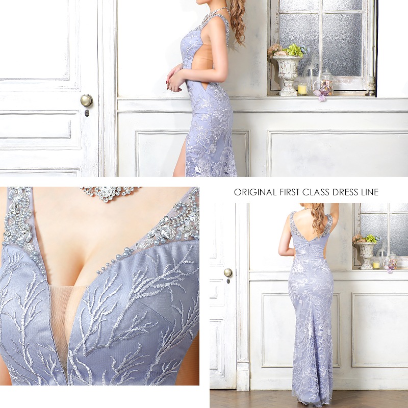 AngelR エンジェルアール レース刺繍デザインビジュータイトロング  