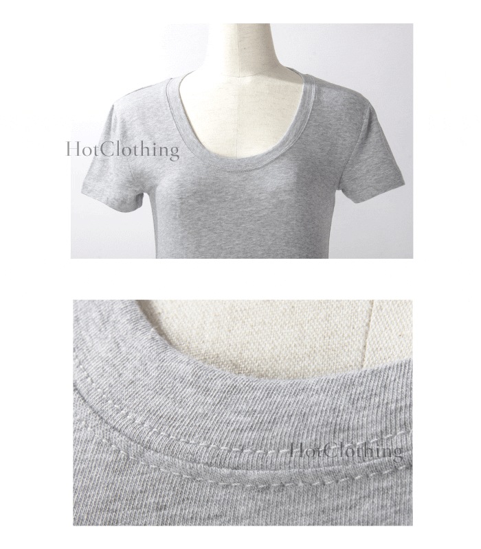 美ライン Uネック 無地 半袖tシャツ Tシャツ レディース 大きいサイズ Uネック ティー