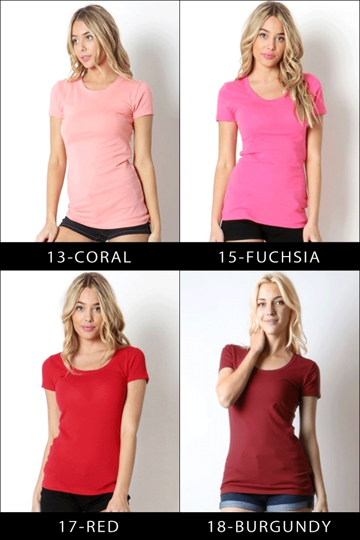 美ライン Uネック 無地 半袖tシャツ Tシャツ レディース 大きいサイズ Uネック ティー