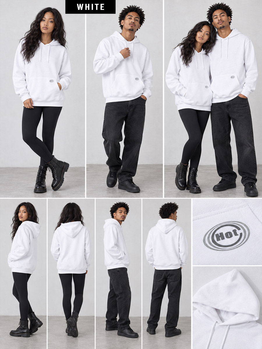 [HotClothing Original] 3color Hotロゴ 15.5oz 裏起毛 オーバーサイズ スウェットパーカー ユニセックス S-XL hot-goat-9060