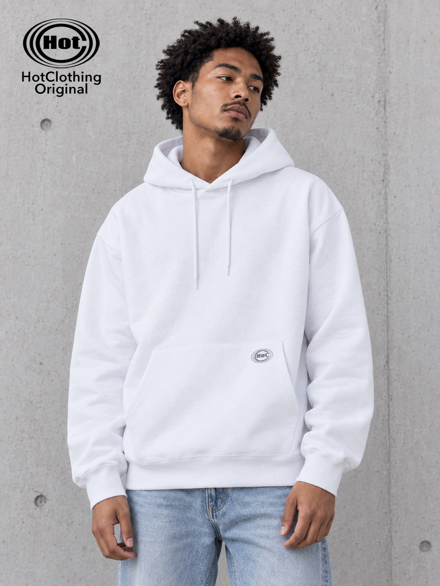 [HotClothing Original] 3color Hotロゴ 15.5oz 裏起毛 オーバーサイズ スウェットパーカー ユニセックス S-XL hot-goat-9060