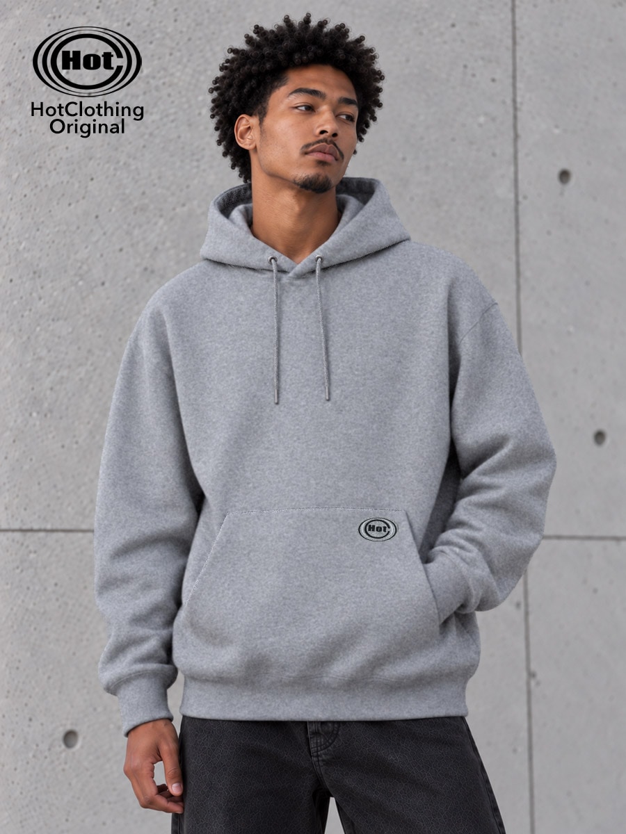 [HotClothing Original] 3color Hotロゴ 15.5oz 裏起毛 オーバーサイズ スウェットパーカー ユニセックス S-XL hot-goat-9060
