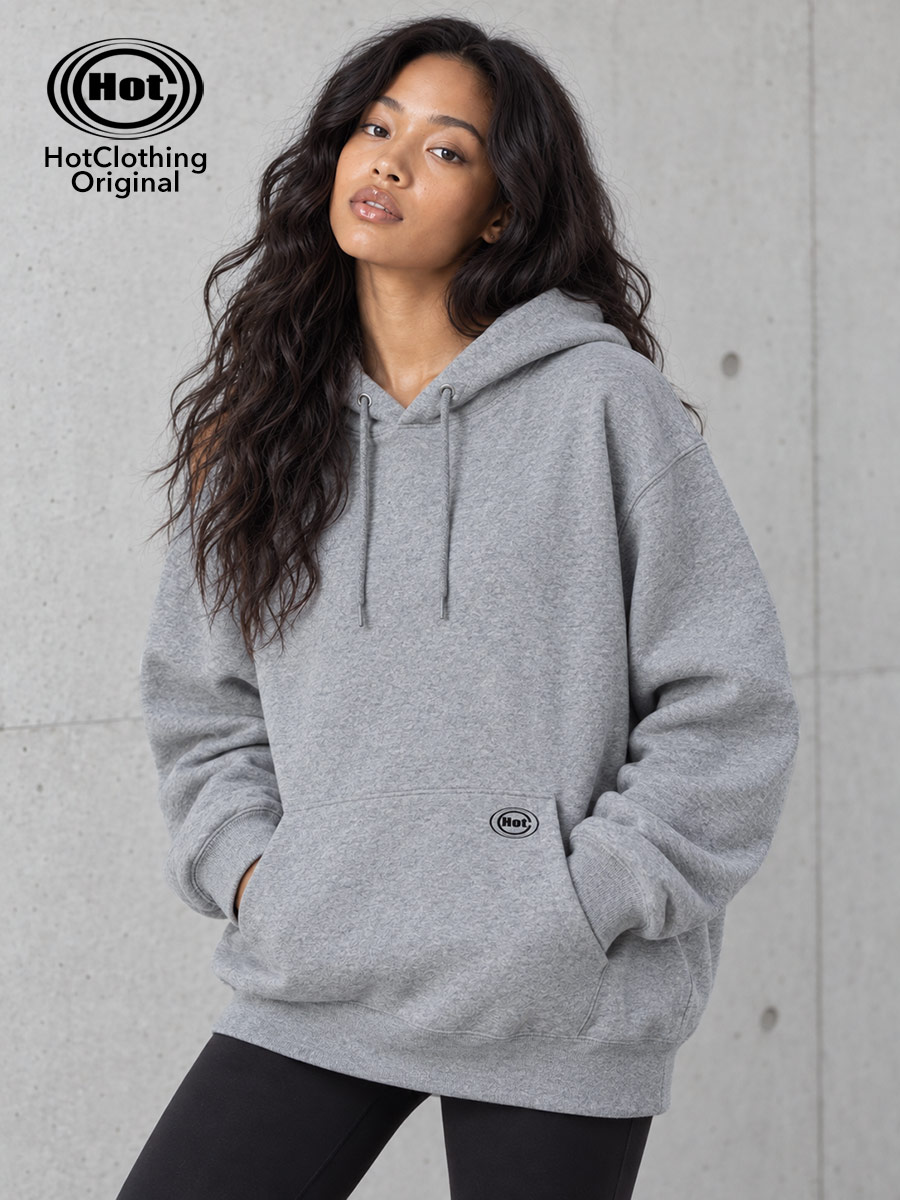 [HotClothing Original] 3color Hotロゴ 15.5oz 裏起毛 オーバーサイズ スウェットパーカー ユニセックス S-XL hot-goat-9060