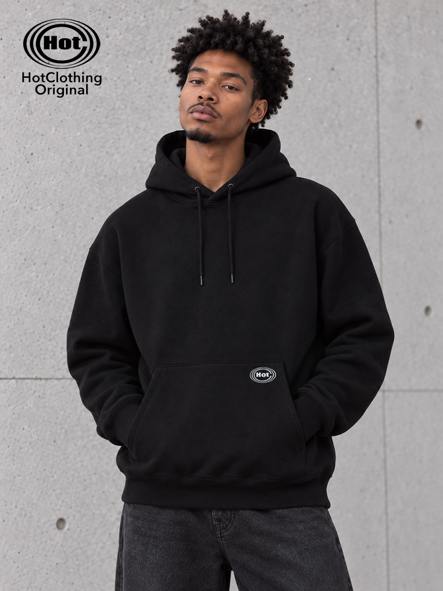 [HotClothing Original] 3color Hotロゴ 15.5oz 裏起毛 オーバーサイズ スウェットパーカー ユニセックス S-XL hot-goat-9060