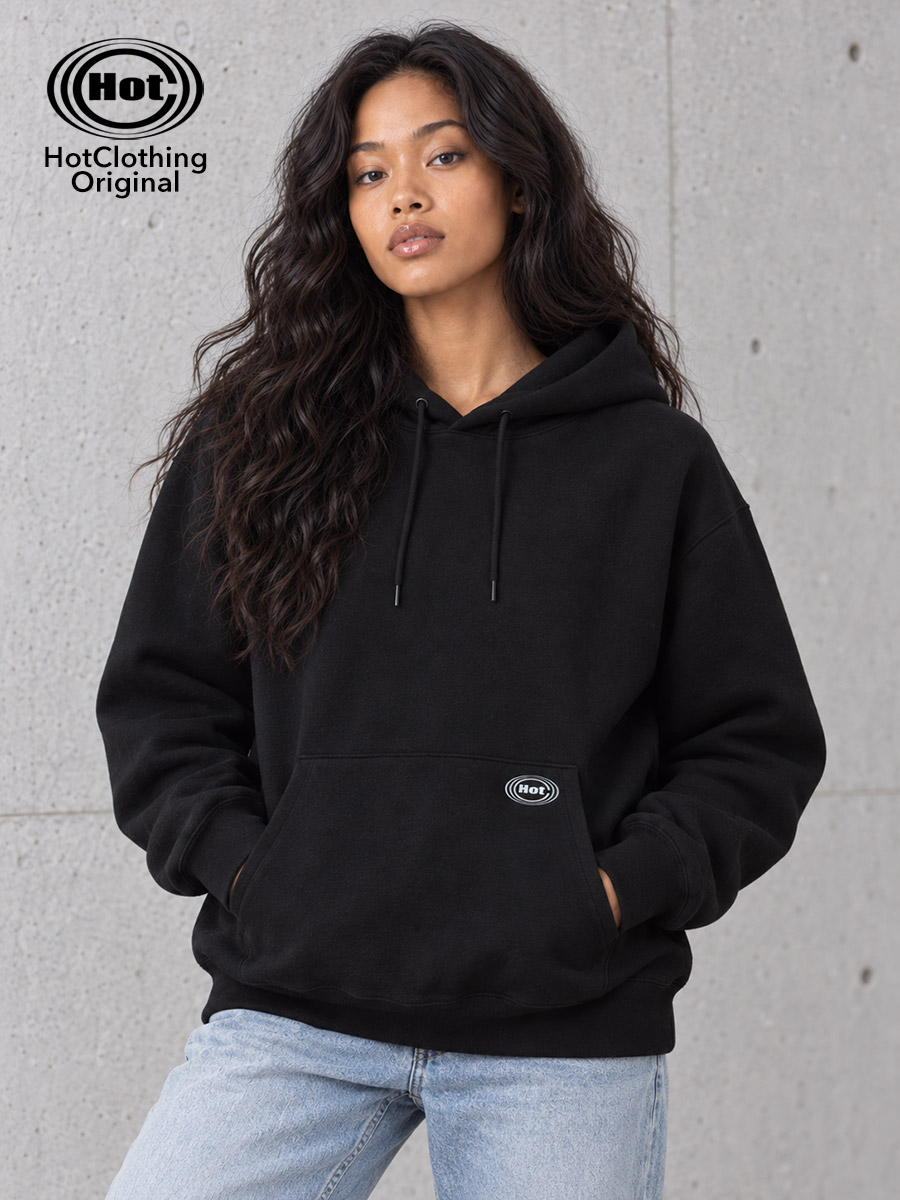 [HotClothing Original] 3color Hotロゴ 15.5oz 裏起毛 オーバーサイズ スウェットパーカー ユニセックス S-XL hot-goat-9060