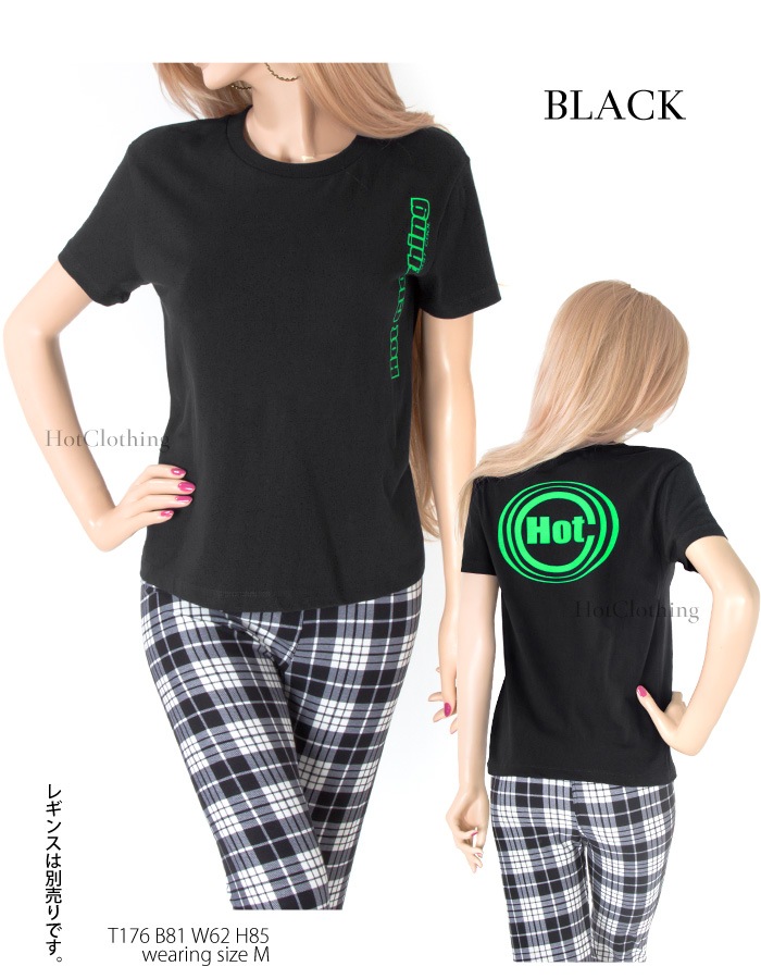 HotClothingオリジナル HotマークロゴプリントTシャツ -hot-t001