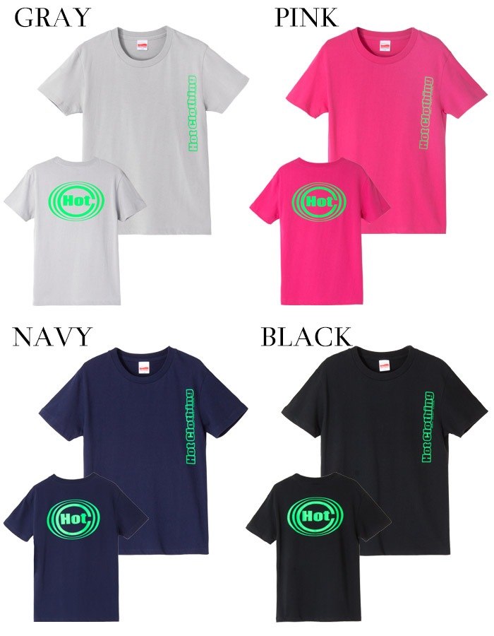 HotClothingオリジナル HotマークロゴプリントTシャツ -hot-t001