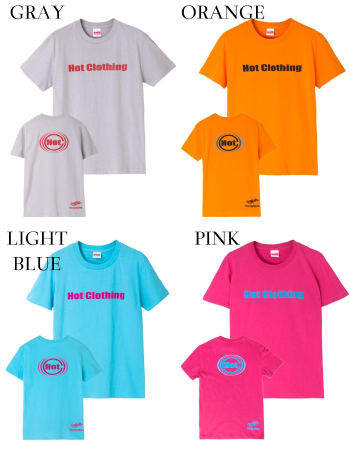 HotClothingオリジナル HotマークロゴプリントTシャツ -hot-t002