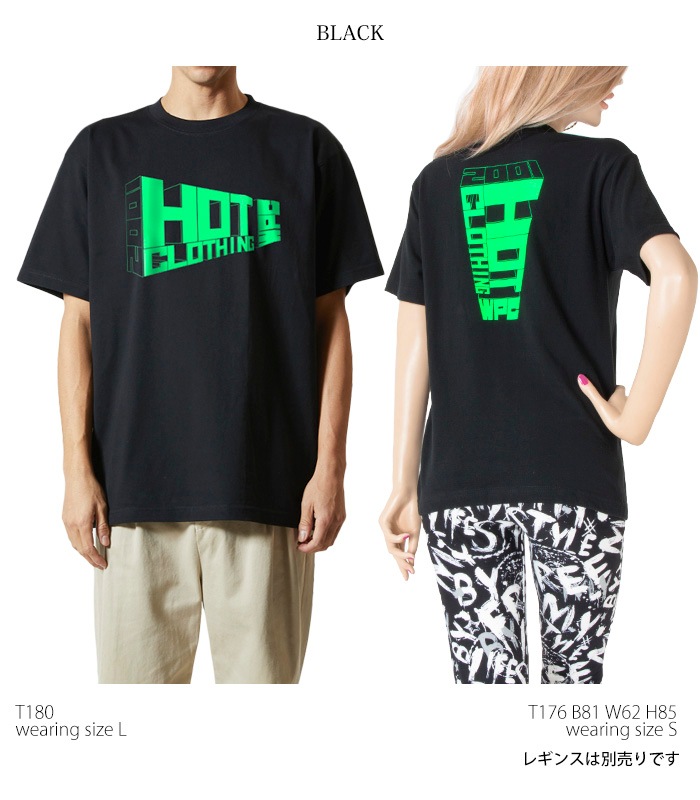 Mens HotClothingオリジナル ロゴプリントTシャツ Mens -hot-t006
