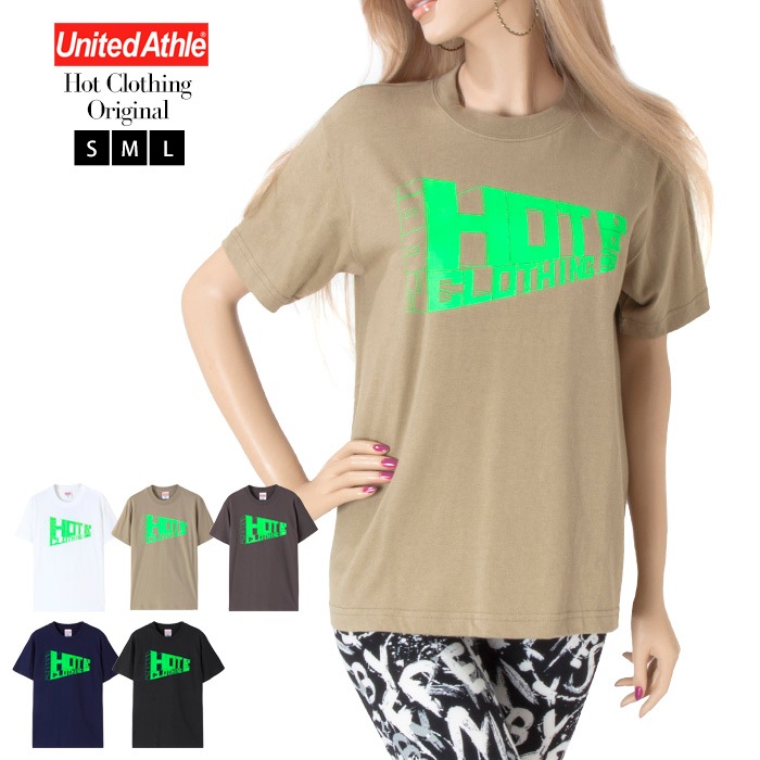 Mens HotClothingオリジナル ロゴプリントTシャツ Mens -hot-t006