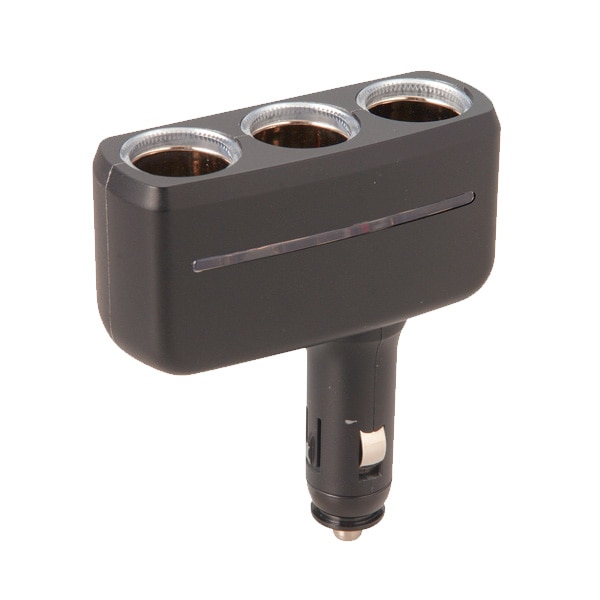 セイワ 車内を彩るイルミ付 90度首ふり 3連シガーソケット DC12V F196/|アクセサリ|車用品