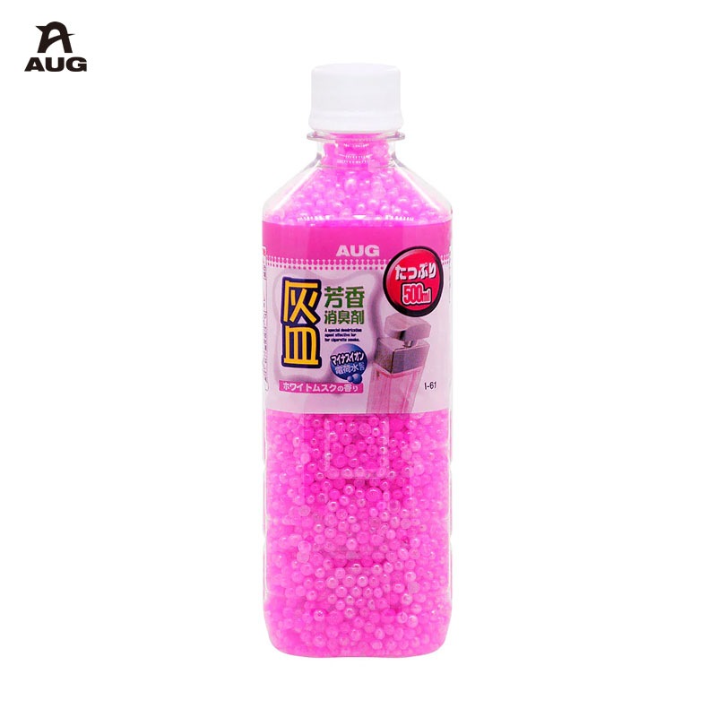 灰皿用 消臭ビーズ 芳香消臭剤 マイナスイオン ホワイトムスク 500ml  AUG I-61|芳香剤・消臭剤|車用品