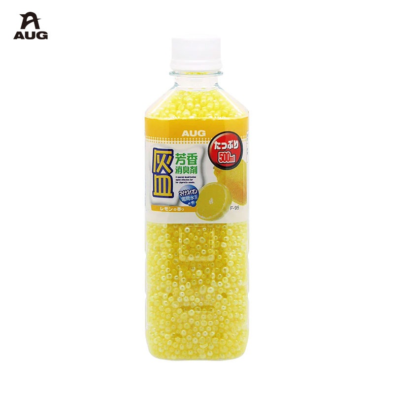 灰皿用 消臭ビーズ 芳香消臭剤 マイナスイオン レモン 500ml  AUG F-95|芳香剤・消臭剤|車用品