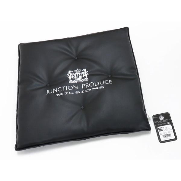 レザークッション ブラック/シルバー 45×45cm JUNCTION PRODUCE MISSIONS/ジャンクション プロデュース：GM034102|アクセサリ|車用品
