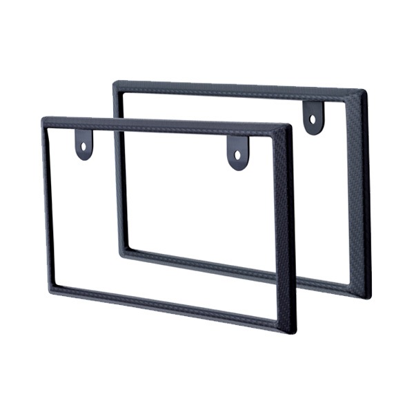 セイワ：ナンバーフレーム カーボン柄 フロント/リアの2枚セット ステンレスボルト付き/K396|外装パーツ|車用品