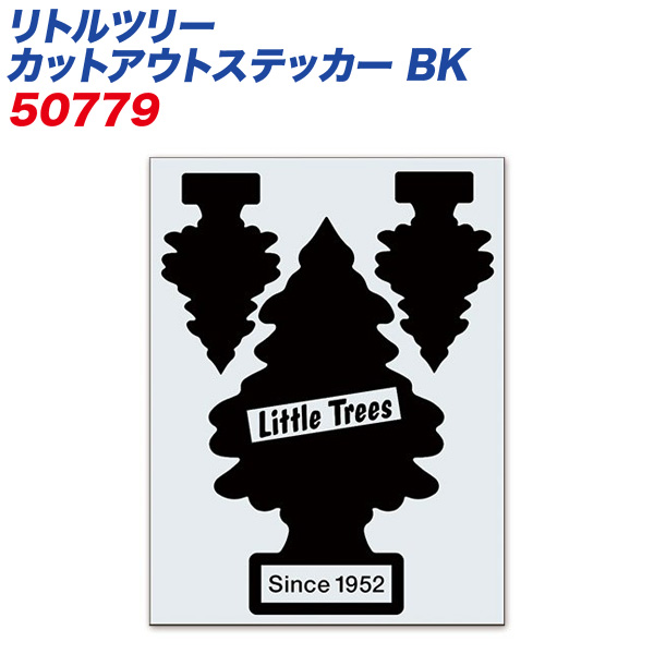  メテオAPAC株式会社:リトルツリー ステッカー ロゴマーク LittleTrees カットアウトステッカー ブラック/50779|アクセサリ|車用品