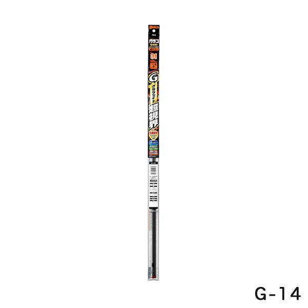 ソフト99 ガラコワイパー グラファイト超視界 替えゴム ワイパーゴム 長さ350mm ゴム幅6mm 角型(樹脂ワイパー対応) G-14 04714|メンテナンス|車用品