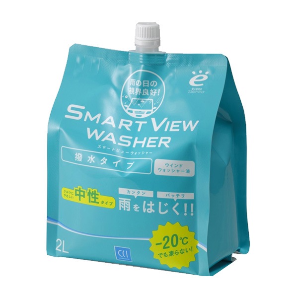 CCI/シーシーアイ スマートビュー ウォッシャー 撥水タイプ 2L ウインドウォッシャー液 中性 -20℃でも凍らない 170242 G-100|メンテナンス|車用品