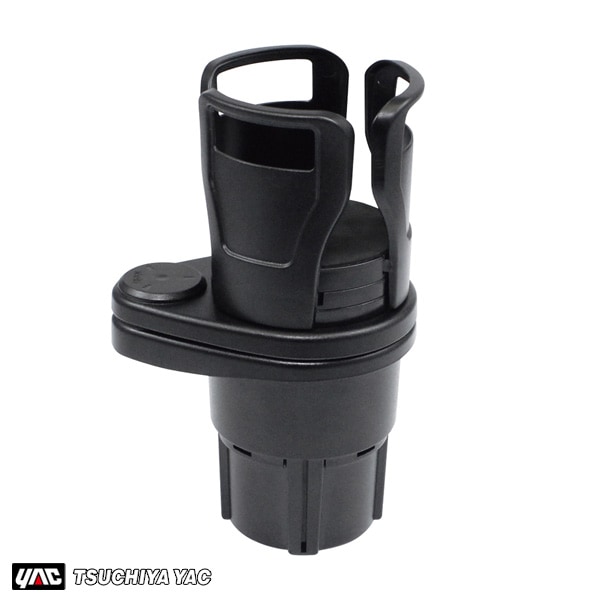 ヤック ドリンクインマルチカップホルダー 紙パック対応 ホールドアーム可動 2本置き可能 底面クッション付 ZE30|アクセサリ|車用品