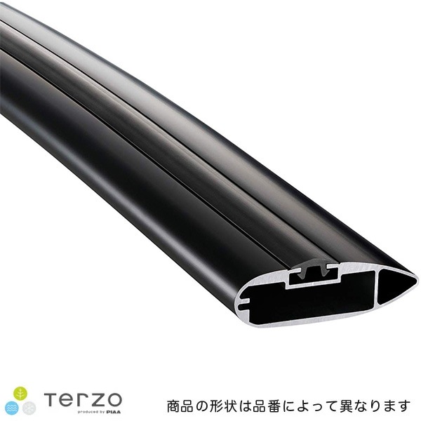 テルッツォ/Terzo  ベースキャリア エアロバー・アルミベースバー ブラック 風切音低減 長さ100cm 1本入り EB100AB|キャリア・ラック|車用品