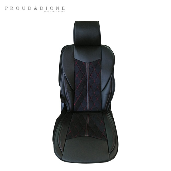 プラウド AURA オーラ本格派シートカバー フロント席用 レッド フリーサイズ 1枚入 キルティング調 4ヶ所固定 DS-012|内装パーツ|車用品