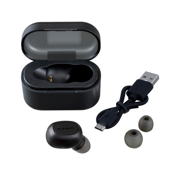 セイワ Bluetoothワイヤレスイヤホンマイク 通話 ハンズフリー Ver.5.1規格 充電ケース・USBケーブル・イヤーピース付属 BTE180|アクセサリ|車用品