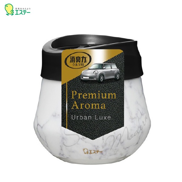 エステー 芳香剤 クルマの消臭力 Premium Aroma ゲルタイプ 置き型 アーバンリュクスの香り フレグランス 車内 トイレにも 12983|芳香剤・消臭剤|車用品