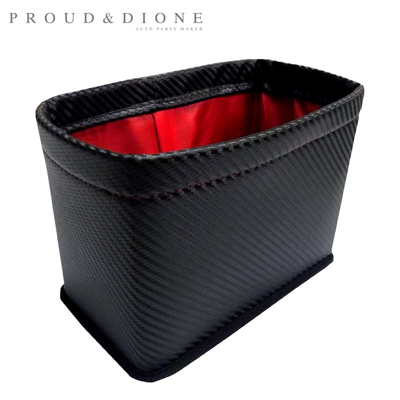 プラウド 上質空間ダストボックス 炭消臭 カーボンレッド ゴミ箱 大容量 車内収納 小物入 底重り入すべり止め付 除湿・抗菌効果 DRD-001|アクセサリ|車用品