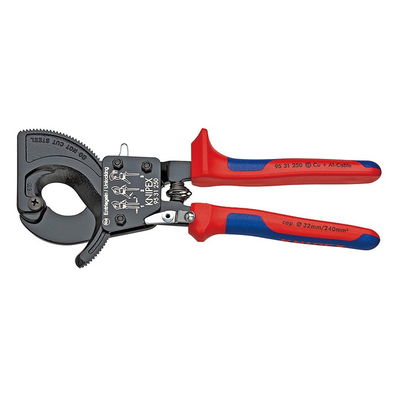 KNIPEX(クニペックス) ケーブルカッター (ラチェット式)  9531-250|KNIPEX|工具