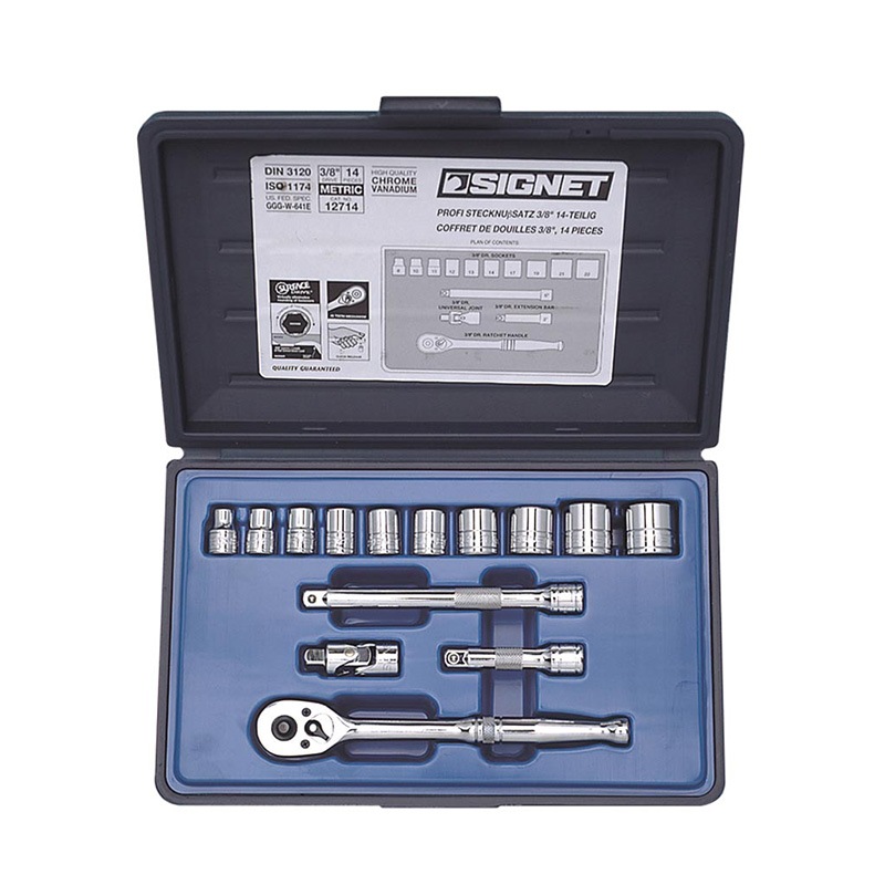 SIGNET(シグネット) (#812910B)3/8DR 3/8 SQ 14PC mm ソケットレンチセット  12714|SIGNET|工具