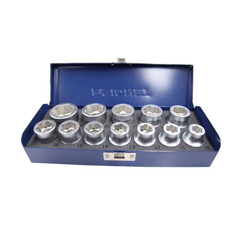 SIGNET(シグネット) 1/2DR 2/1 SQ ボルトリムーバーソケットセット (12PCS)  13282|SIGNET|工具
