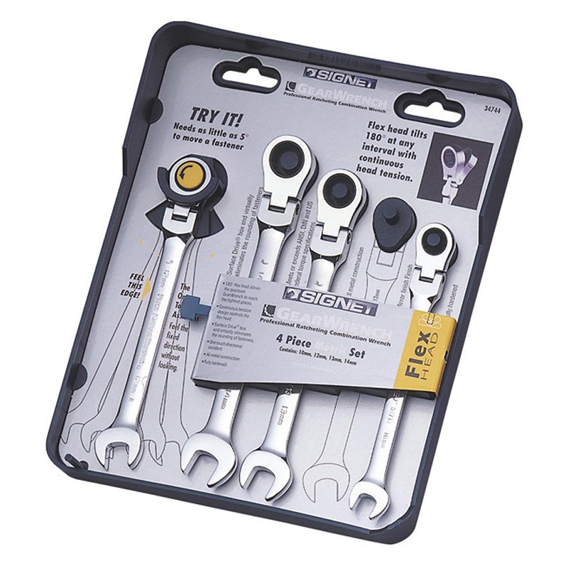 SIGNET(シグネット) 4PC スイベルSIGNETレンチセット(mm)  34744|SIGNET|工具