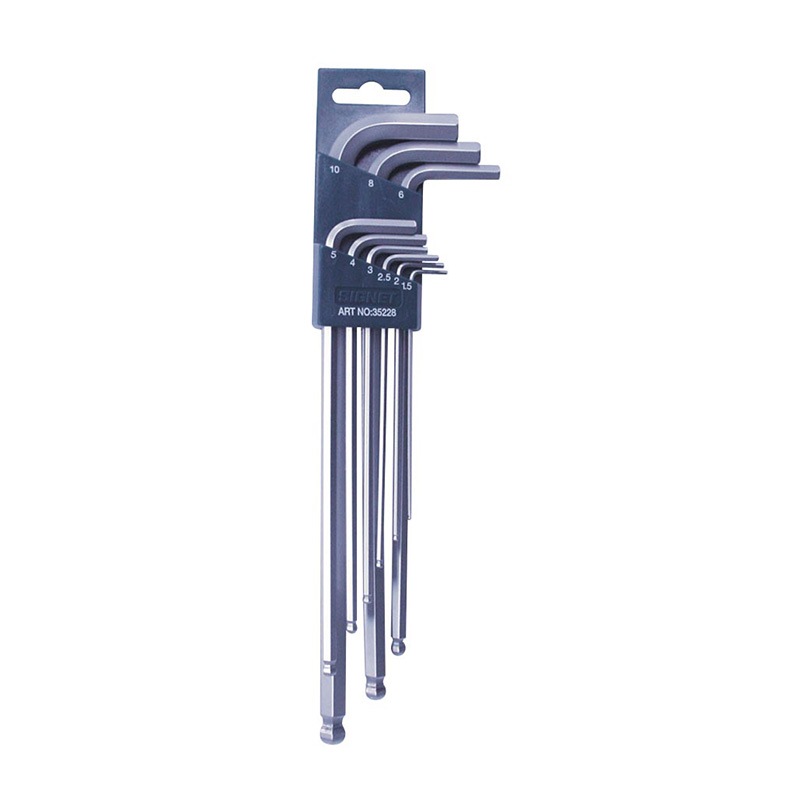 SIGNET(シグネット) 9PC ロングボールヘックス六角棒レンチセット(#SG835-228L  35228|SIGNET|工具