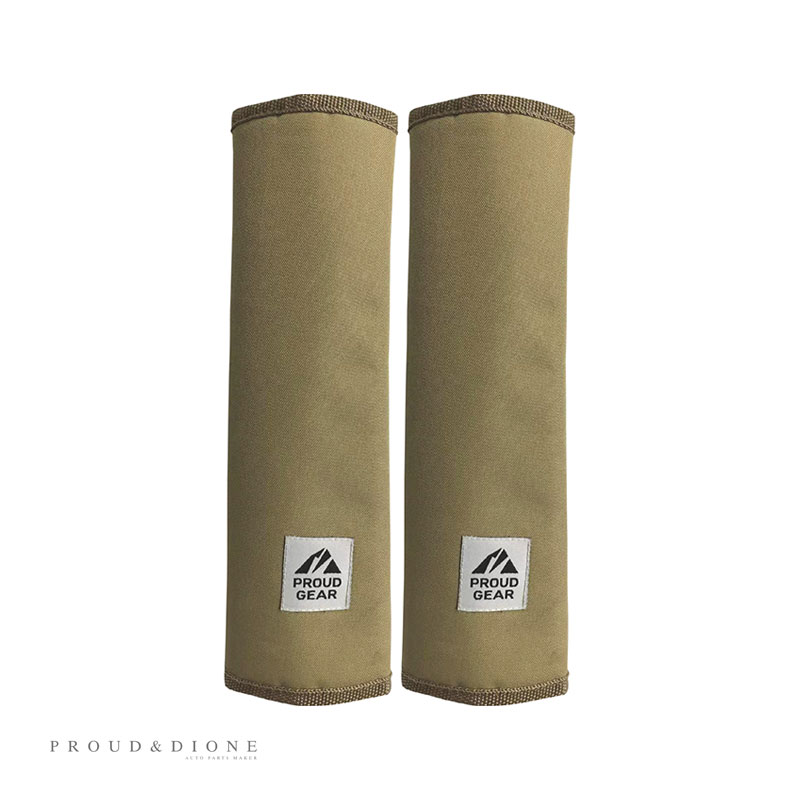 PROUD GEAR プラウドギア シートベルトバッド 2個入 低反発ウレタン内臓 サンドカーキ ベルトの締め付け軽減 ジュニアシート PGR-108|セーフティ|車用品