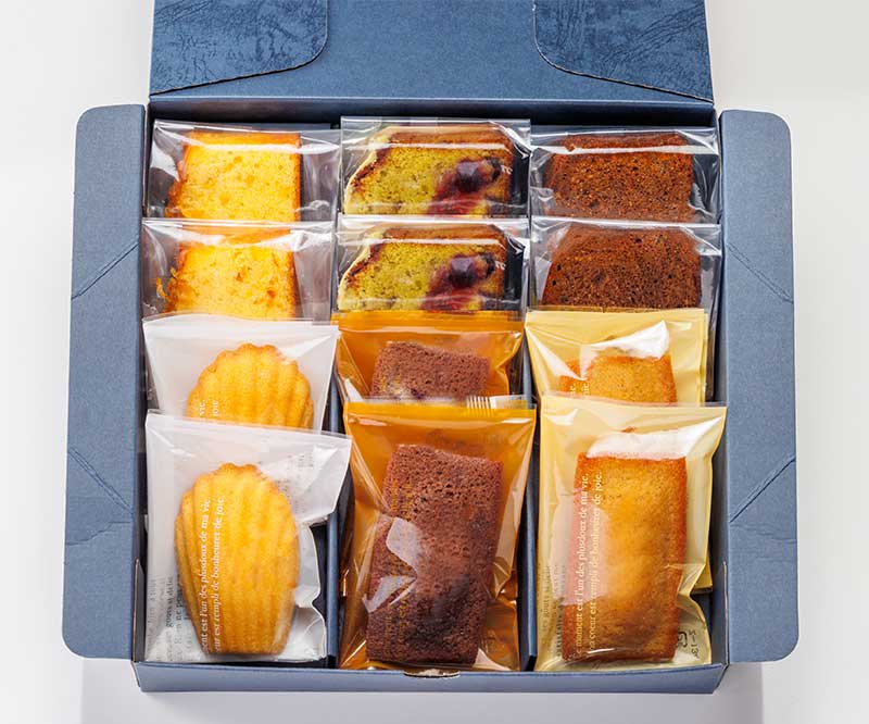 フィナンシェ・マドレーヌとカットケーキの詰め合わせ（12個入り）